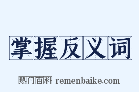 掌握反义词是什么意思的图片